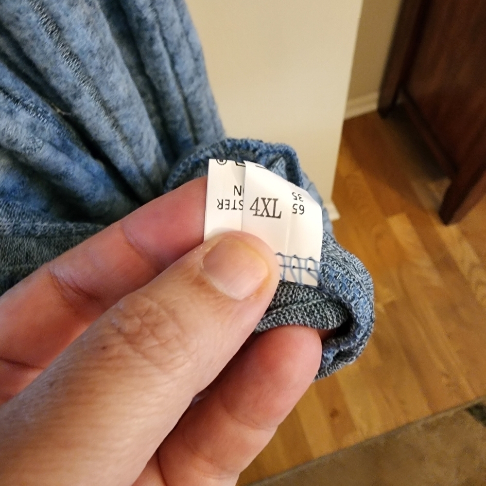 Cozy Open-Front Ribbed Cardigan Sweater - Blue - Picture 4 of 6
